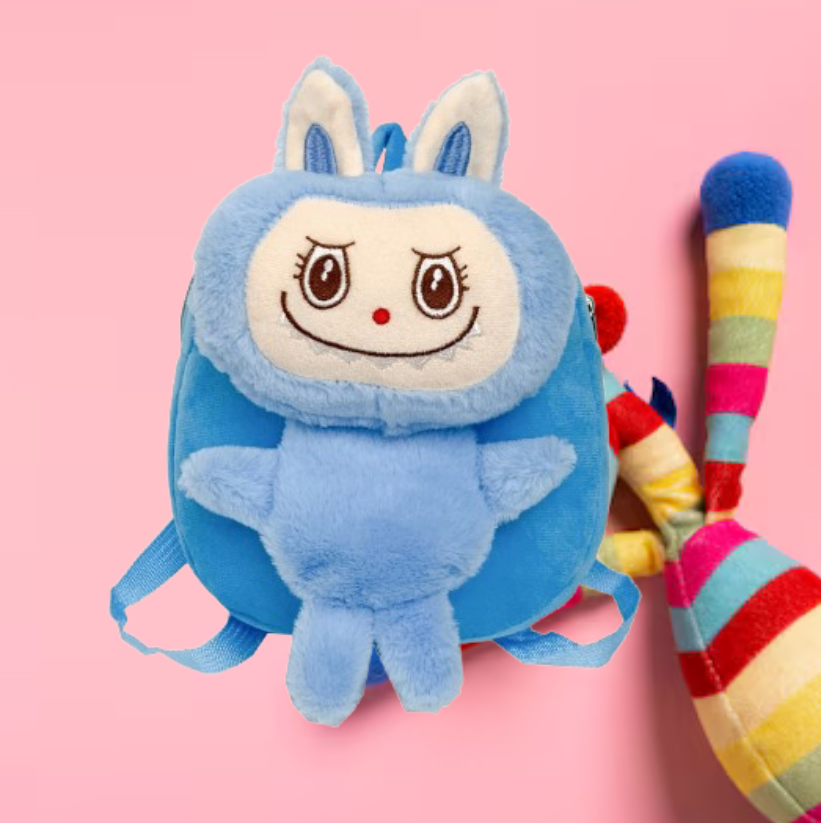 Sac à dos Labubu pour filles enfants sac de poupée en peluche enfant